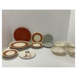 Plate, Bowl, and Cup Set with Decoration