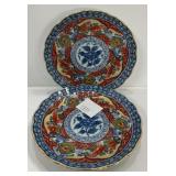 Two Japanese Imari Porcelain Plates