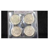 (4) 1963 UNC Silver Roosevelt Dimes