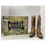 Corral Vintage Leather Boots, Size 7 1/2
