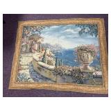 Scenic Tapestry Wall Hanging, Signed and Dated 199