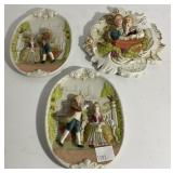Three Decorative Ceramic Wall Plaques