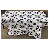 Handmade Quilt with Star Pattern, 75x63