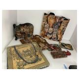 8-Piece Tapestry Clutches and Bags Lot