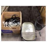 Household Items Including Hangers and Roaster