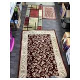 Four Area Rugs with Various Patterns