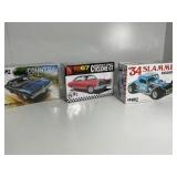 Three MPC and AMT Model Car Kits