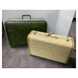 Two Vintage Hard-Shell Suitcases