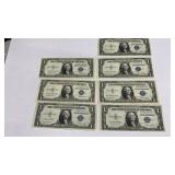 Currency (7) 1935 $1 Silver Certificate Notes,
