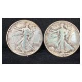 1940-P&S Silver Walking Liberty Half Dollars