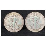1939-P&S Silver Walking Liberty Half Dollars