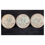 1940-PDS Silver Walking Liberty Half Dollars