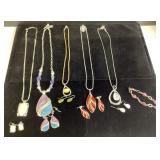 Costume Jewelry Set with Necklaces and Earrings