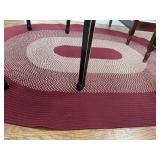 123ï¿½94 Wine Color Woven Braided Rug