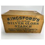 Wooden Kingsford's Starch Crate, 7x11 in