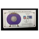 1890-O Silver Morgan Dollar w/ Stamps & Facts for