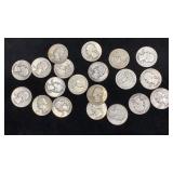 (20) Silver Washington Quarters