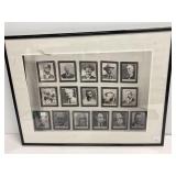 Framed Collage of Black-and-White Portraits, 18x24