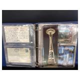 Binder of Vintage Postcards With Scenic Views