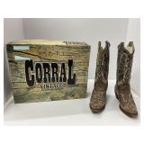 Corral Vintage Leather Cowboy Boots, Size 7 1/2