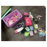 Toys, Crayons, and Storage Container