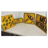 Four Vintage-Inspired Traffic Signs