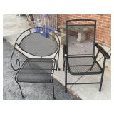 Black Metal Mesh Patio Chairs