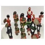6 Scottish Band Figurines, 2.5-3 Inches Tall