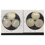 (6) Canada Silver Dimes World / Foreign Silver