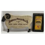 Decorative Wooden Wall Signs: Sheep and Egg Design