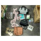 Lot: Bags, Decor, and Craft Items