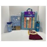 Household Items Lot with Drinkware and Textiles