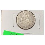 1889 Silver Seated Liberty Dime