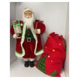 34-Inch 2-Piece Santa Figurine Set