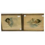 Bessie Pease Gutmann Prints in Matching Frames