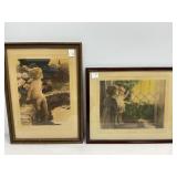 2 Framed Bessie Pease Gutmann Prints