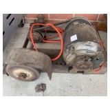 Vintage Belt-Driven Bench Grinder System