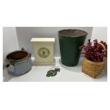 Household Items Including Functional Clock