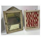 Two Wall-Mounted Storage Cabinets With Contents