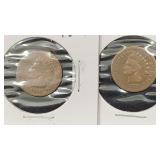 1878, 1879, (2) Indian Cents