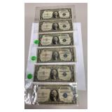 Currency (6) 1935 $1 Silver Certificate Notes
