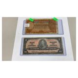 World Currency: 1937 $2 Canada, 1954 10 Shillings