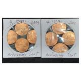 (2) Sets 2009 Lincoln Cents 4 Stages of his life,
