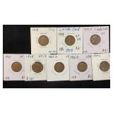 (8) Lincoln Cents 1917-S - 1930