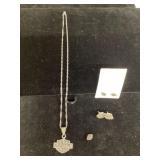 .925 Silver Harley-Davidson Jewelry Set