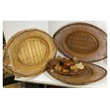 Oval Handwoven Bamboo Trays