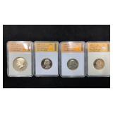 (4) SGS Proof Coins: 1981-S T1 Washington 25c &