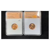 (2) Lincoln Cents SGS: 1966 SMS70, 1963 PR70