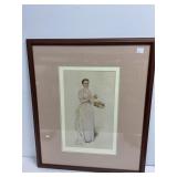 Arthur Hoeber Watercolor Print, Triple Matted, 25x