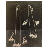 Harley-Themed Jewelry Set with Necklaces and Earri